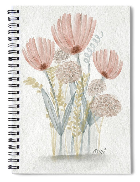 Delicate Floral Arrangement - Spiral Notebook