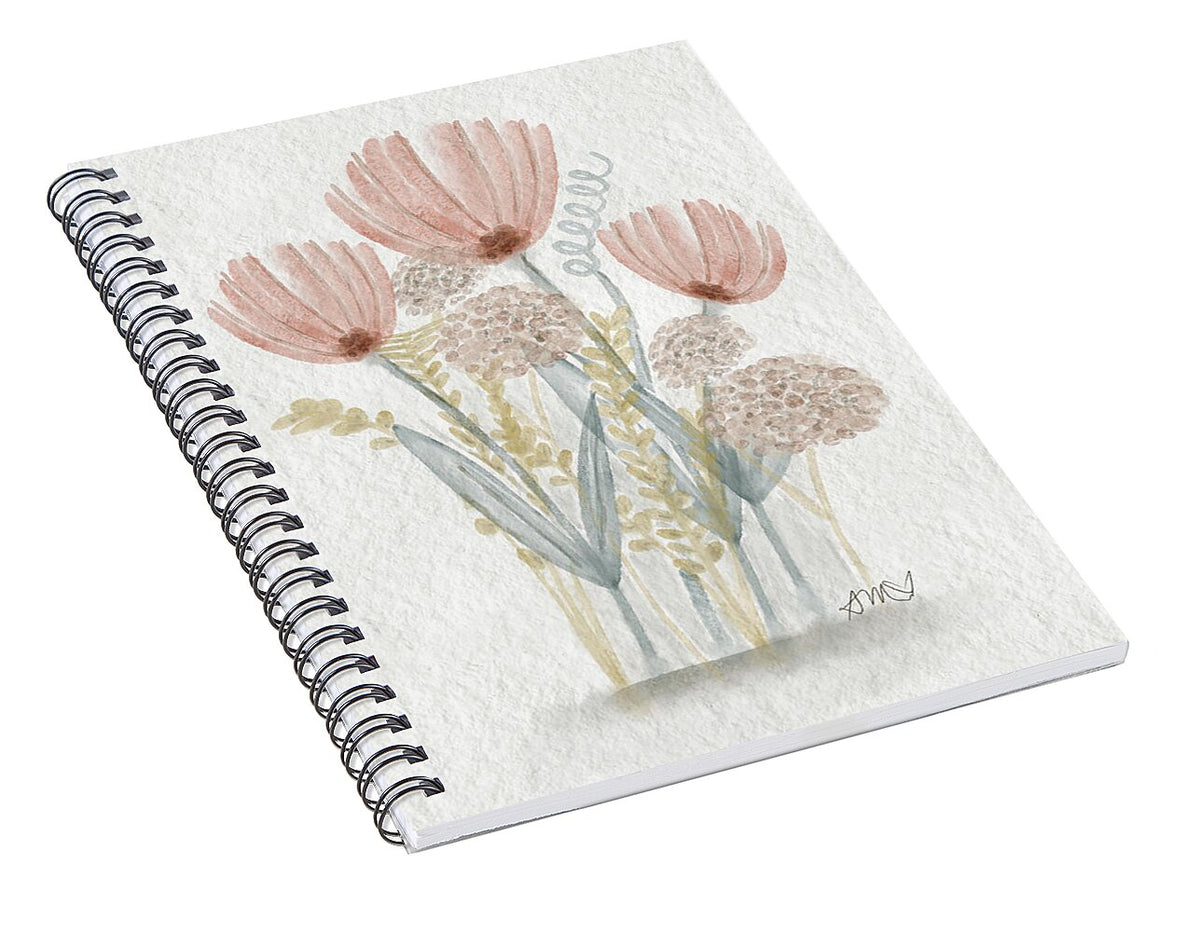 Delicate Floral Arrangement - Spiral Notebook