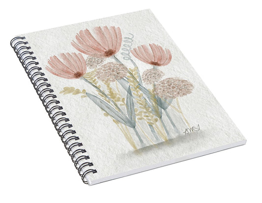 Delicate Floral Arrangement - Spiral Notebook