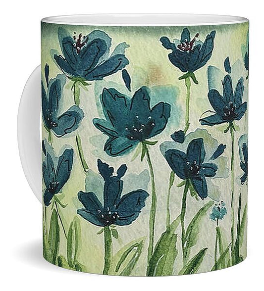 Field of Blue Flowers - Mug
