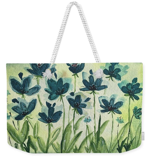 Field of Blue Flowers - Weekender Tote Bag