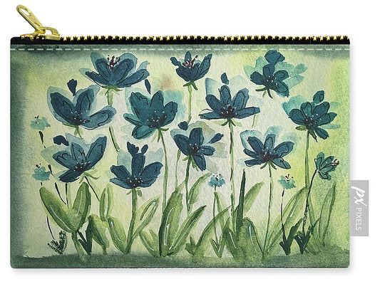 Field of Blue Flowers - Zip Pouch