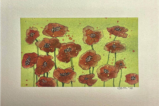 Field of Red Poppies - Art Print