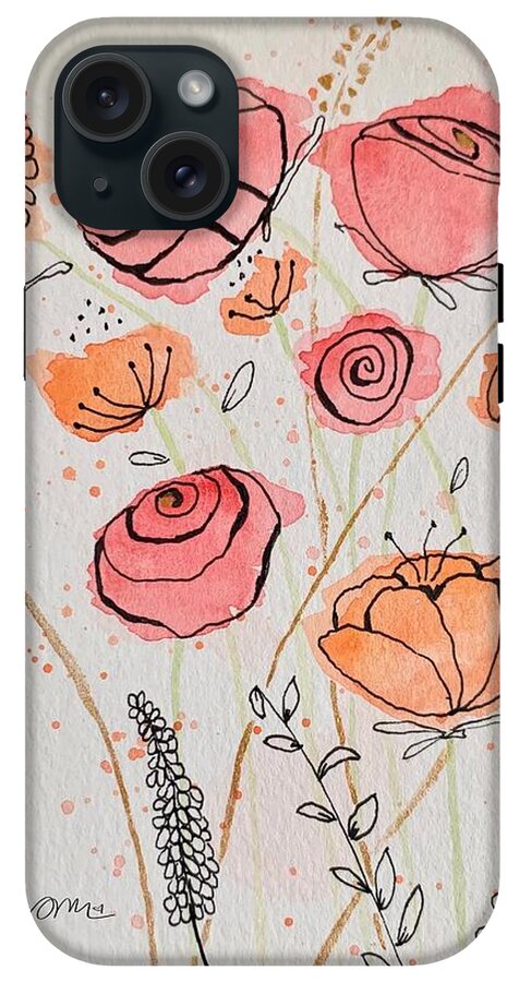 Fresh Flowers with Gold - Phone Case