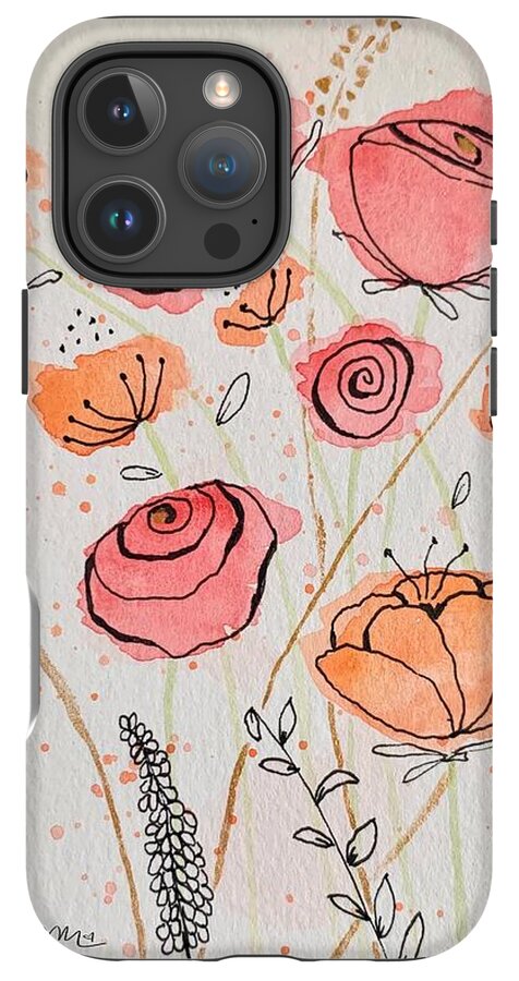 Fresh Flowers with Gold - Phone Case