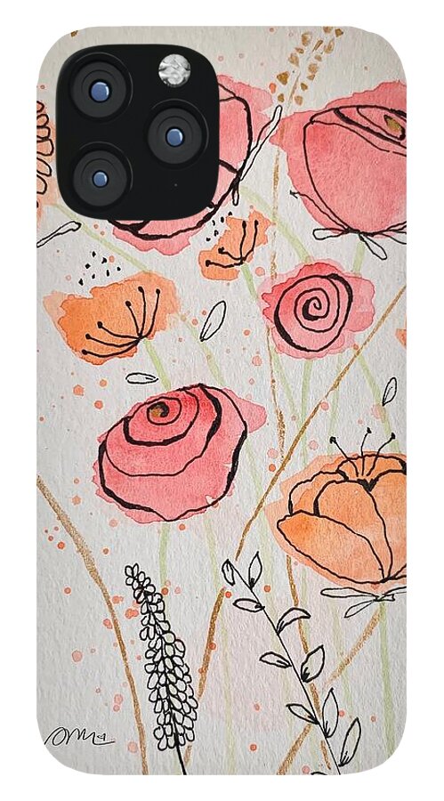 Fresh Flowers with Gold - Phone Case