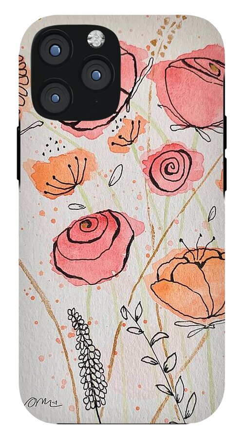 Fresh Flowers with Gold - Phone Case