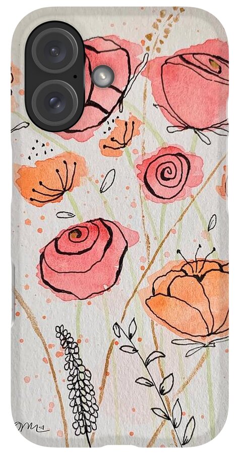 Fresh Flowers with Gold - Phone Case