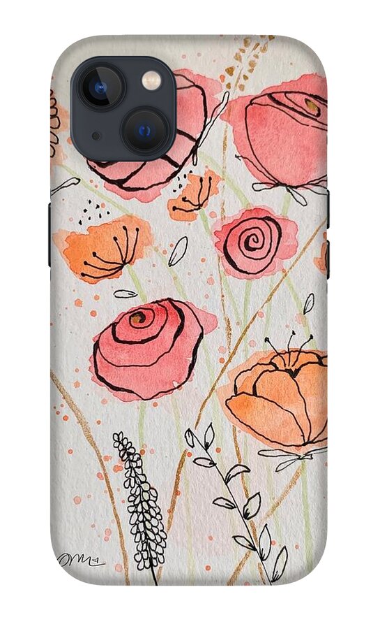 Fresh Flowers with Gold - Phone Case