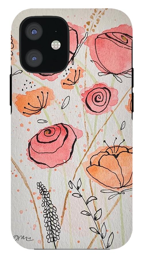 Fresh Flowers with Gold - Phone Case