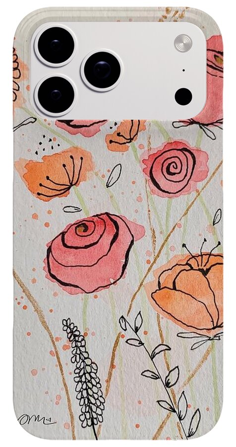 Fresh Flowers with Gold - Phone Case