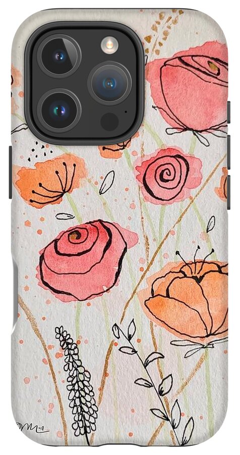 Fresh Flowers with Gold - Phone Case