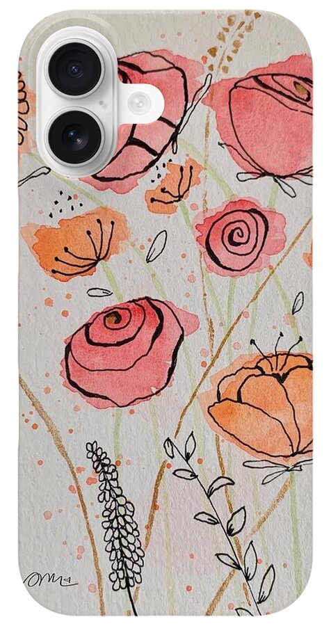 Fresh Flowers with Gold - Phone Case