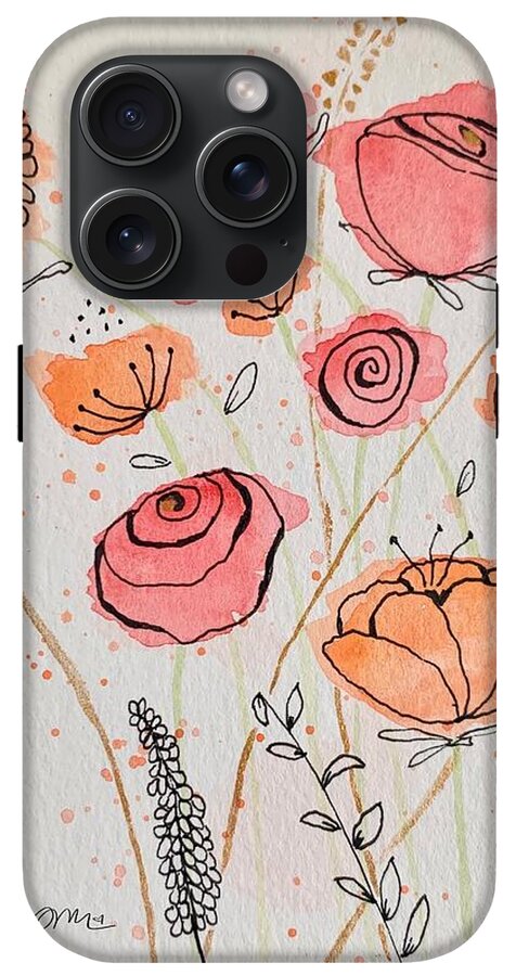 Fresh Flowers with Gold - Phone Case