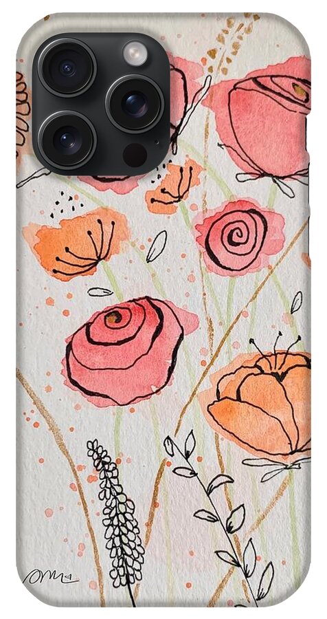Fresh Flowers with Gold - Phone Case