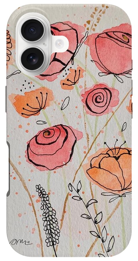 Fresh Flowers with Gold - Phone Case