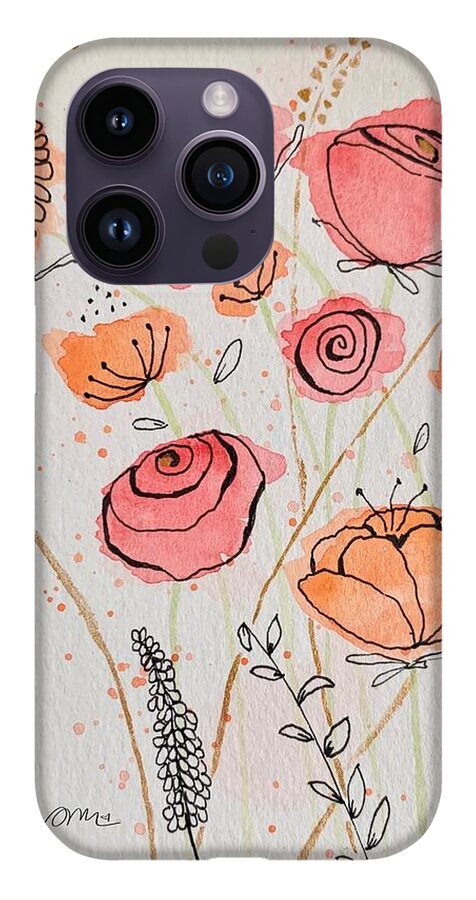 Fresh Flowers with Gold - Phone Case