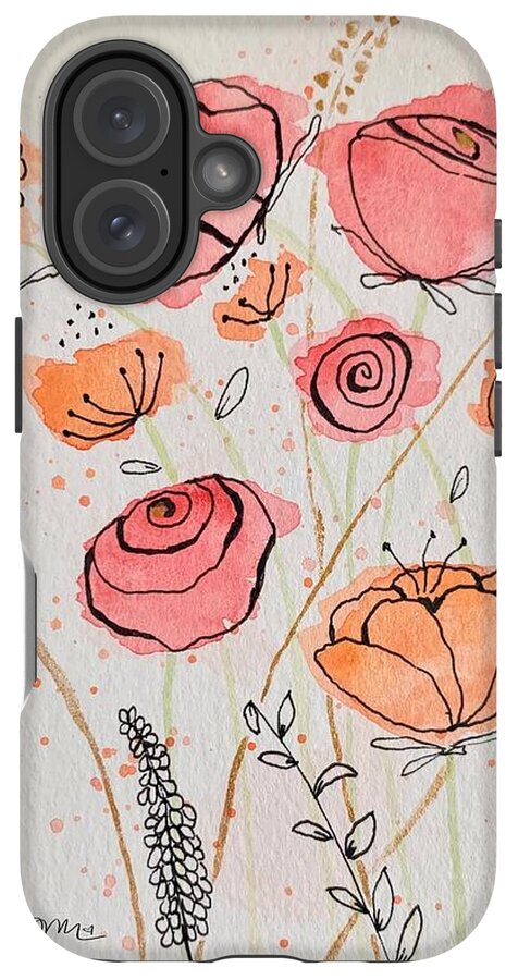 Fresh Flowers with Gold - Phone Case