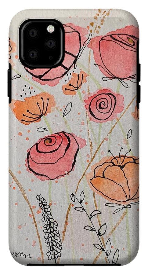 Fresh Flowers with Gold - Phone Case