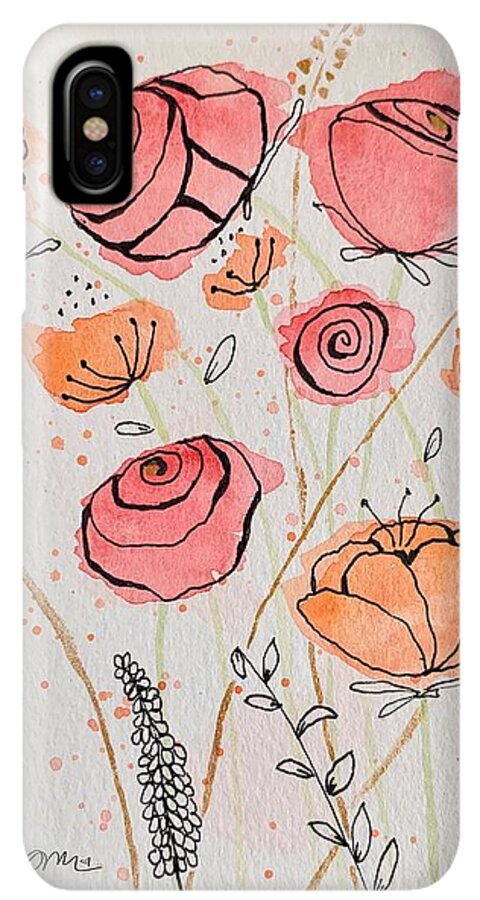 Fresh Flowers with Gold - Phone Case