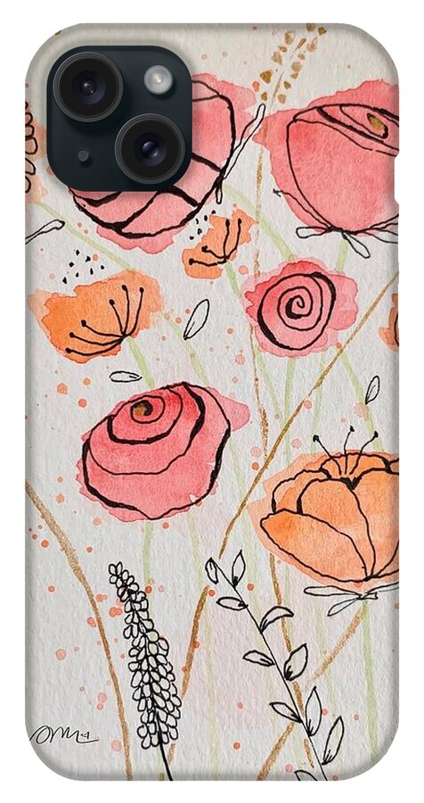 Fresh Flowers with Gold - Phone Case