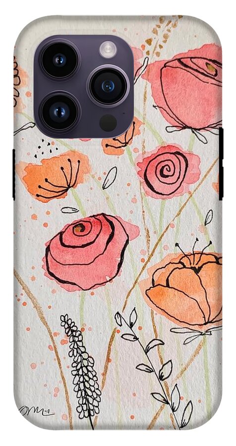 Fresh Flowers with Gold - Phone Case