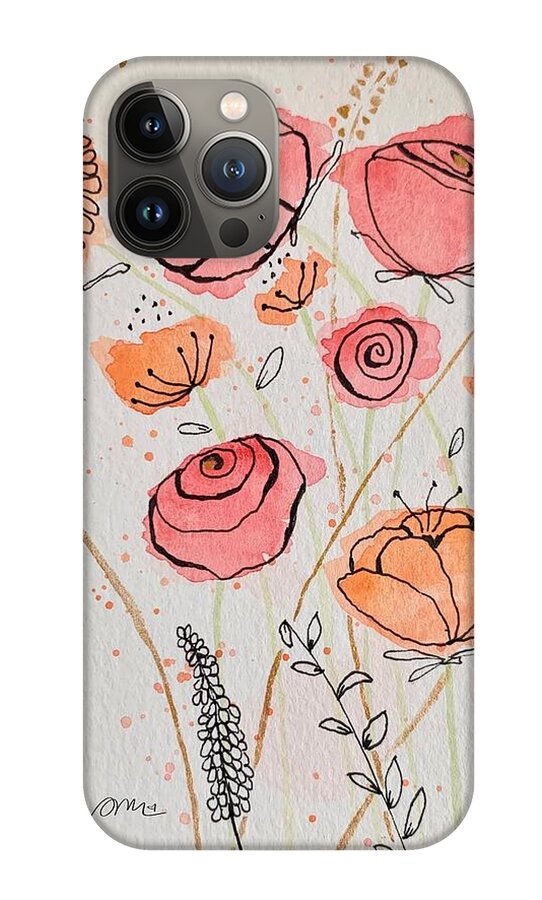 Fresh Flowers with Gold - Phone Case
