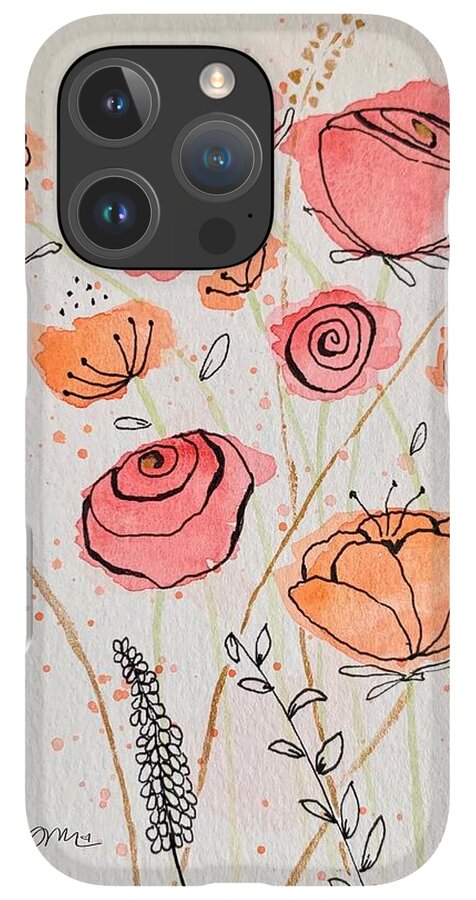 Fresh Flowers with Gold - Phone Case