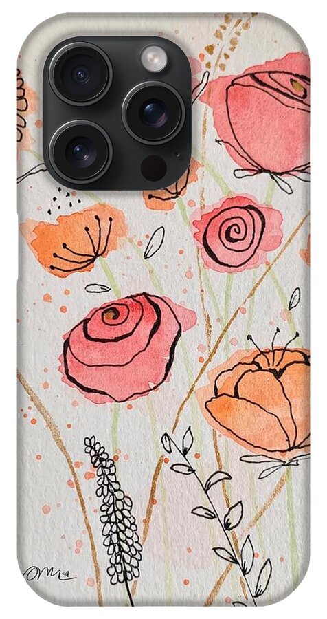Fresh Flowers with Gold - Phone Case