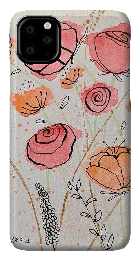 Fresh Flowers with Gold - Phone Case