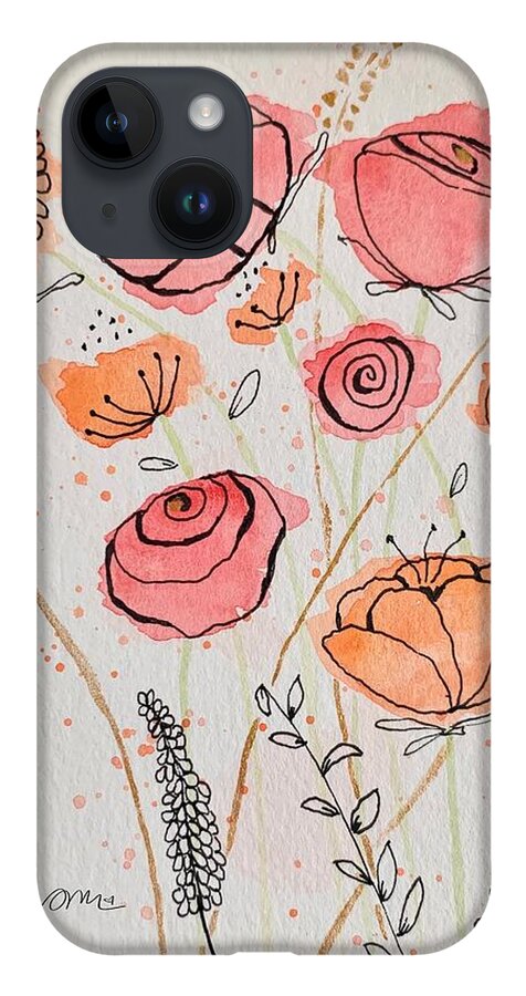 Fresh Flowers with Gold - Phone Case