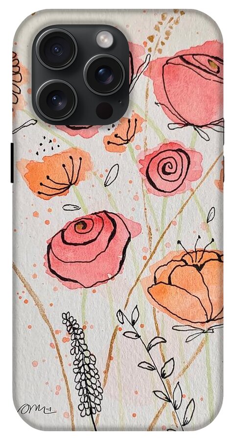 Fresh Flowers with Gold - Phone Case