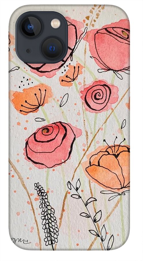 Fresh Flowers with Gold - Phone Case