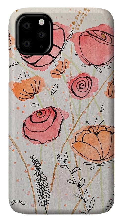 Fresh Flowers with Gold - Phone Case