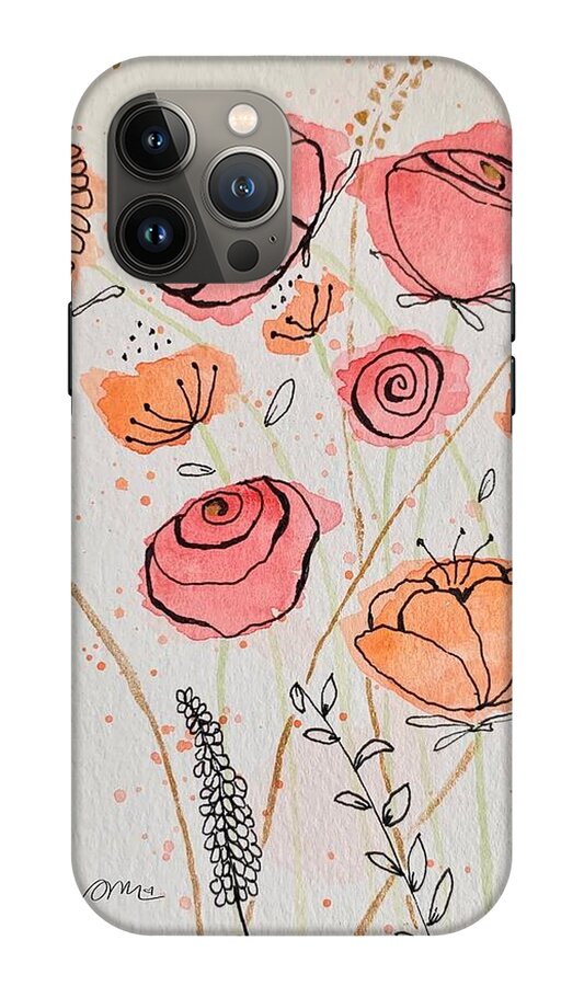 Fresh Flowers with Gold - Phone Case