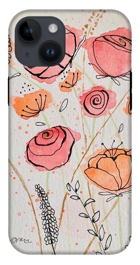 Fresh Flowers with Gold - Phone Case