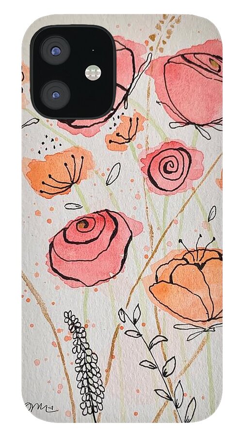 Fresh Flowers with Gold - Phone Case