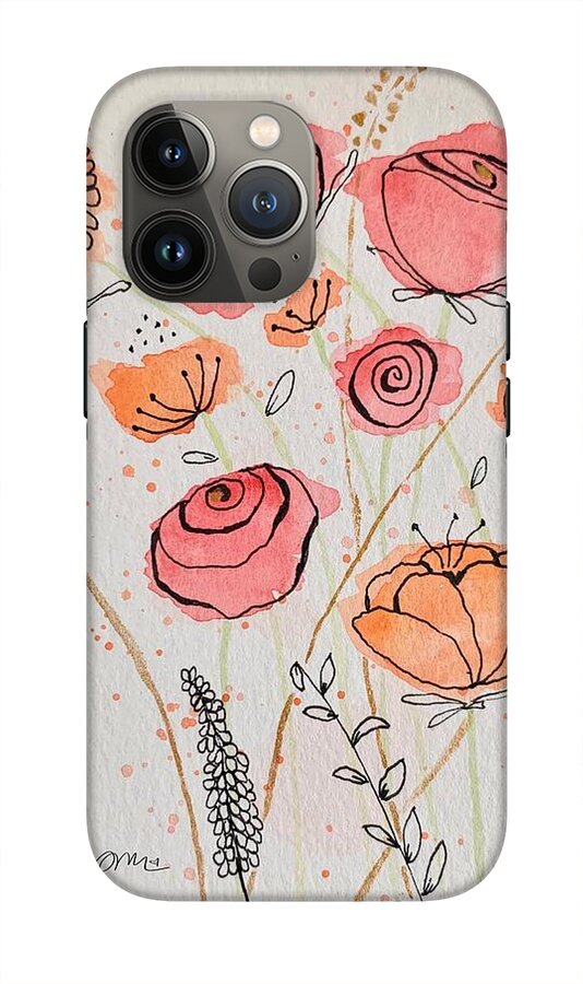 Fresh Flowers with Gold - Phone Case