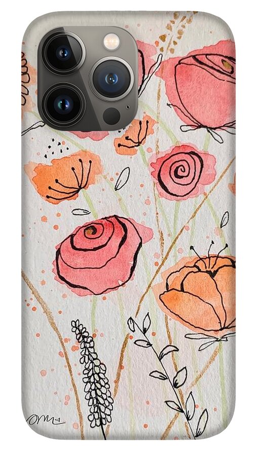 Fresh Flowers with Gold - Phone Case