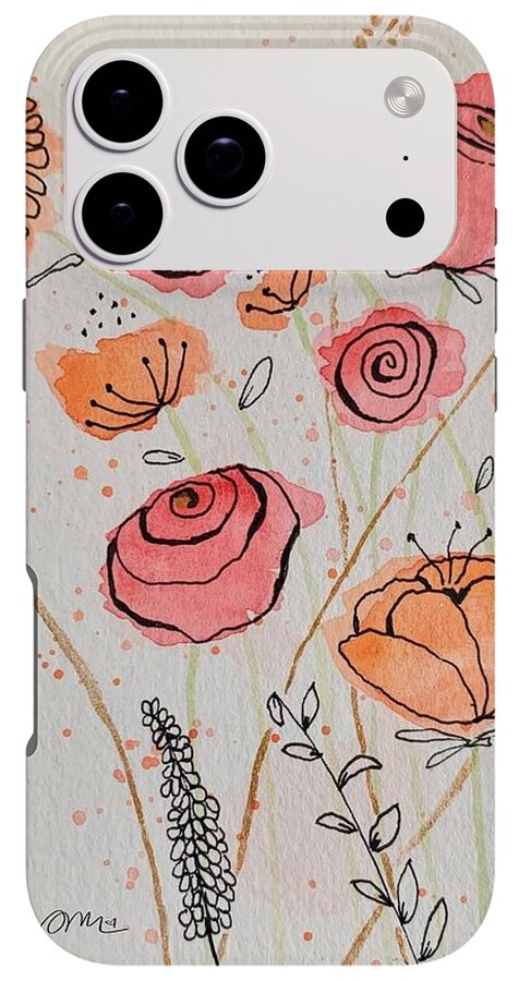Fresh Flowers with Gold - Phone Case