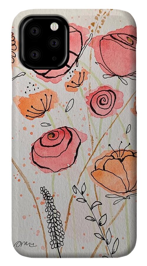 Fresh Flowers with Gold - Phone Case