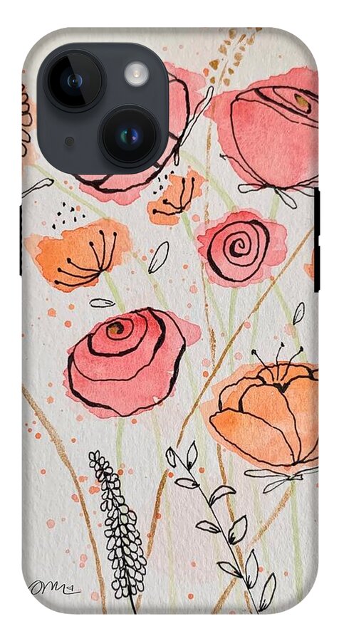 Fresh Flowers with Gold - Phone Case