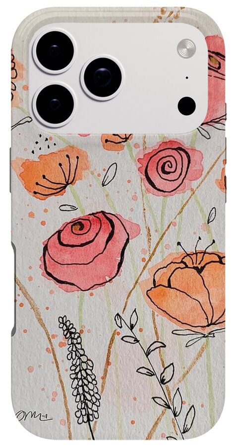 Fresh Flowers with Gold - Phone Case
