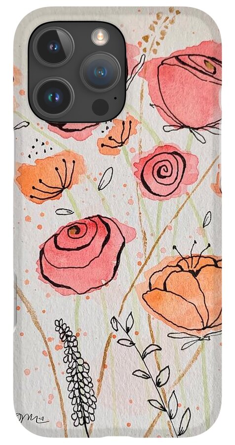 Fresh Flowers with Gold - Phone Case
