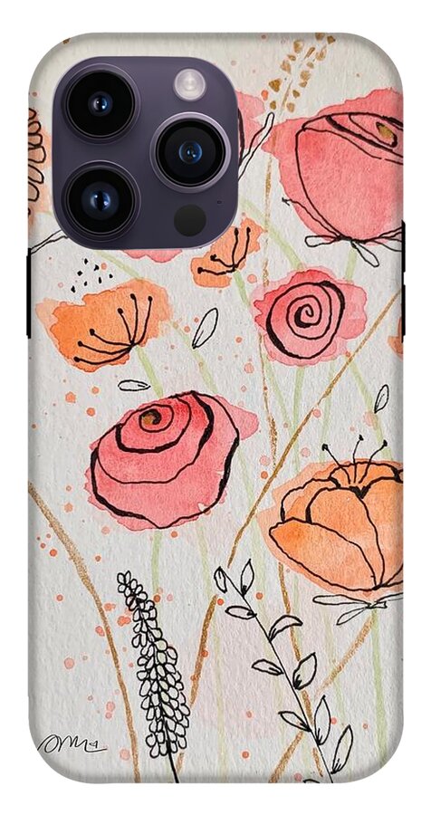 Fresh Flowers with Gold - Phone Case
