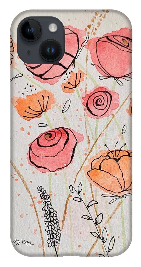Fresh Flowers with Gold - Phone Case