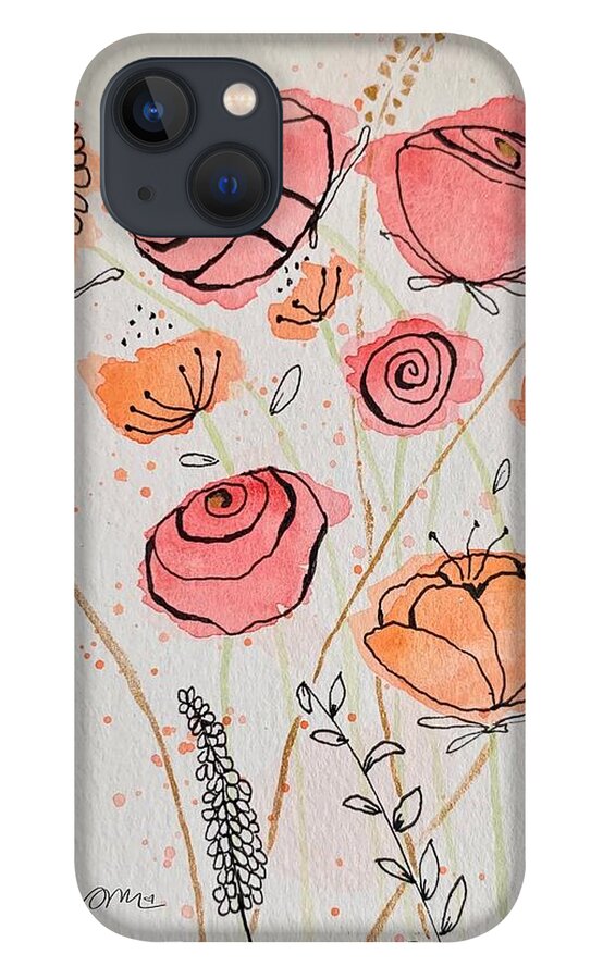 Fresh Flowers with Gold - Phone Case
