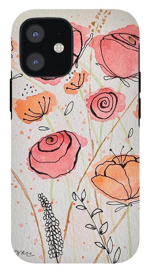 Fresh Flowers with Gold - Phone Case