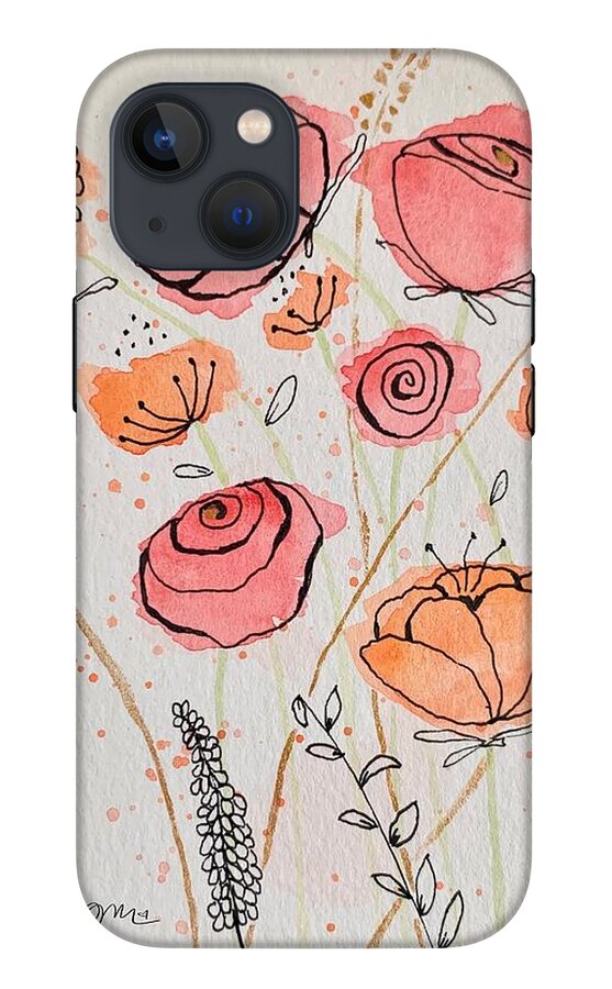 Fresh Flowers with Gold - Phone Case
