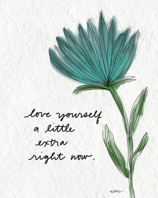 Inspirational Floral Quote - Art Print